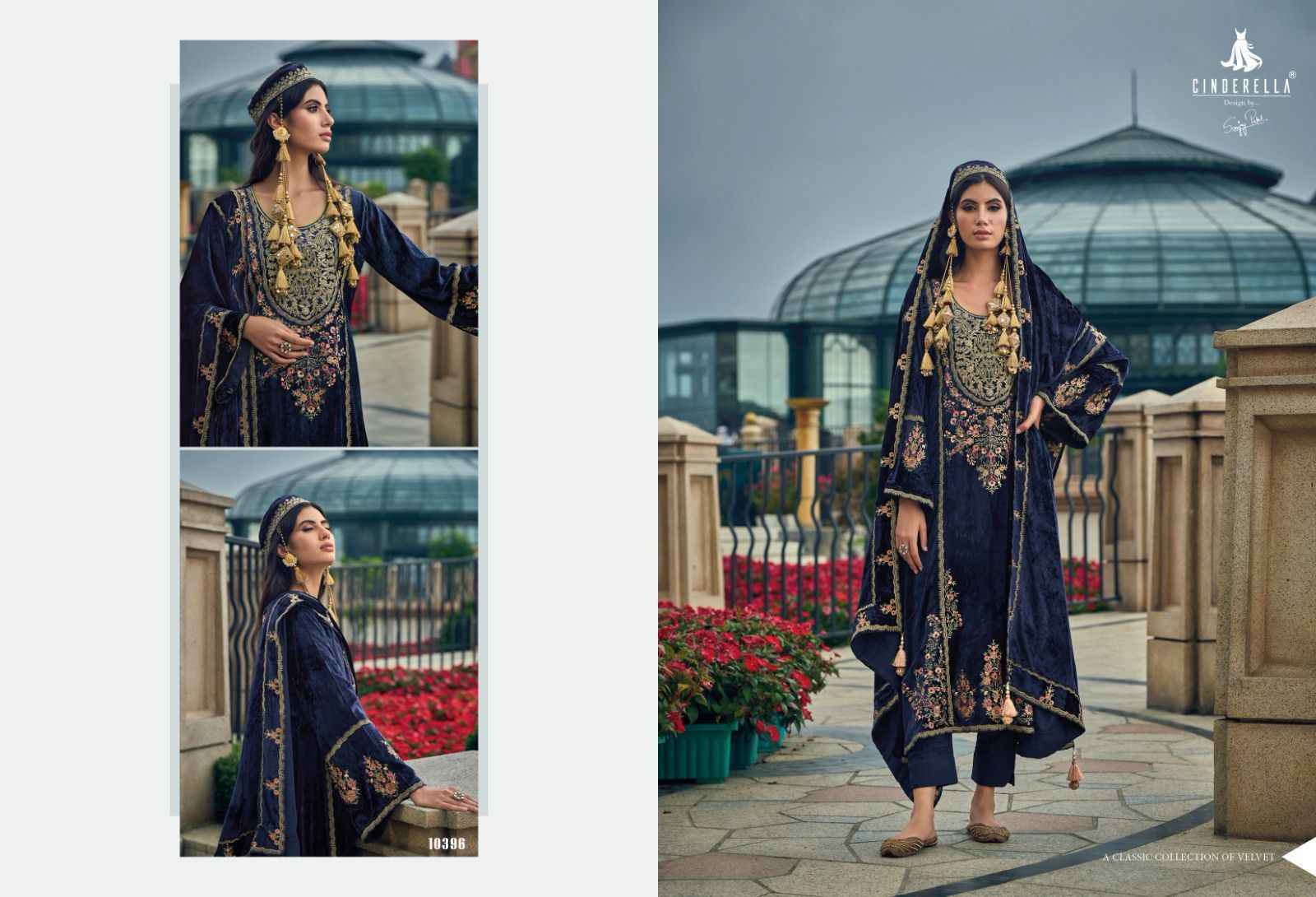Cindrella Hasrat Velvet Dress Material 8 pcs Catalogue - Surat Wholesale Market