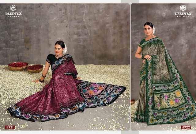 Deeptex Mother India Vol 49 Cotton Saree 30 pcs Catalogue - Surat Wholesale Market