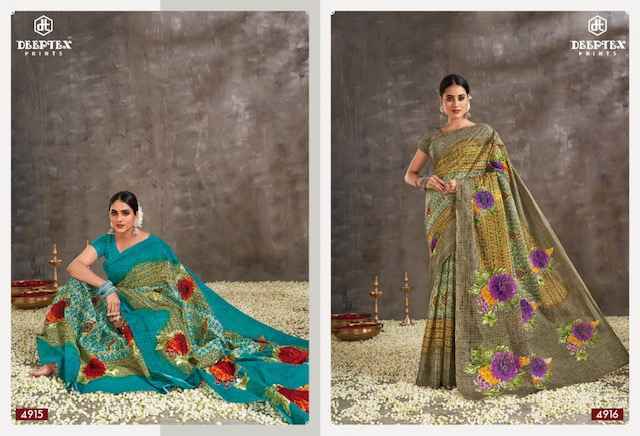 Deeptex Mother India Vol 49 Cotton Saree 30 pcs Catalogue - Surat Wholesale Market