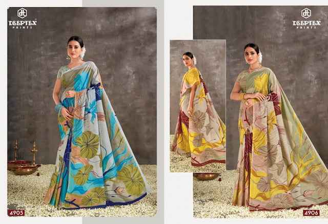 Deeptex Mother India Vol 49 Cotton Saree 30 pcs Catalogue - Surat Wholesale Market