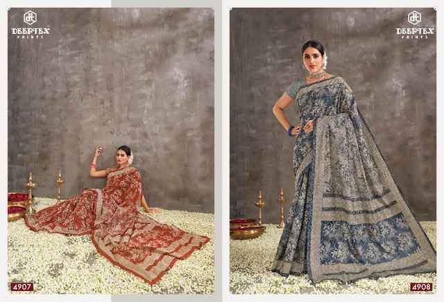 Deeptex Mother India Vol 49 Cotton Saree 30 pcs Catalogue - Surat Wholesale Market