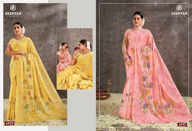 Deeptex Mother India Vol 49 Cotton Saree 30 pcs Catalogue - Surat Wholesale Market