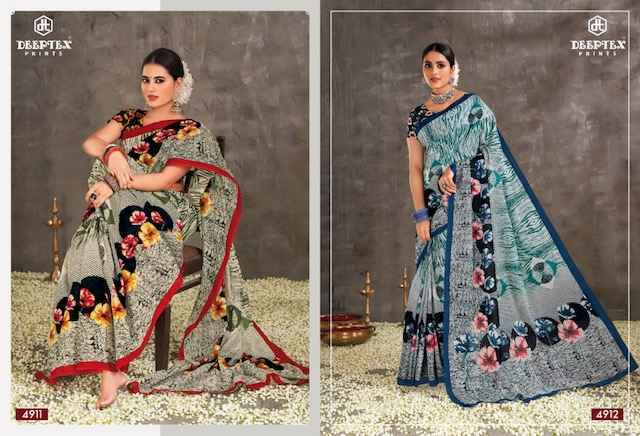 Deeptex Mother India Vol 49 Cotton Saree 30 pcs Catalogue - Surat Wholesale Market