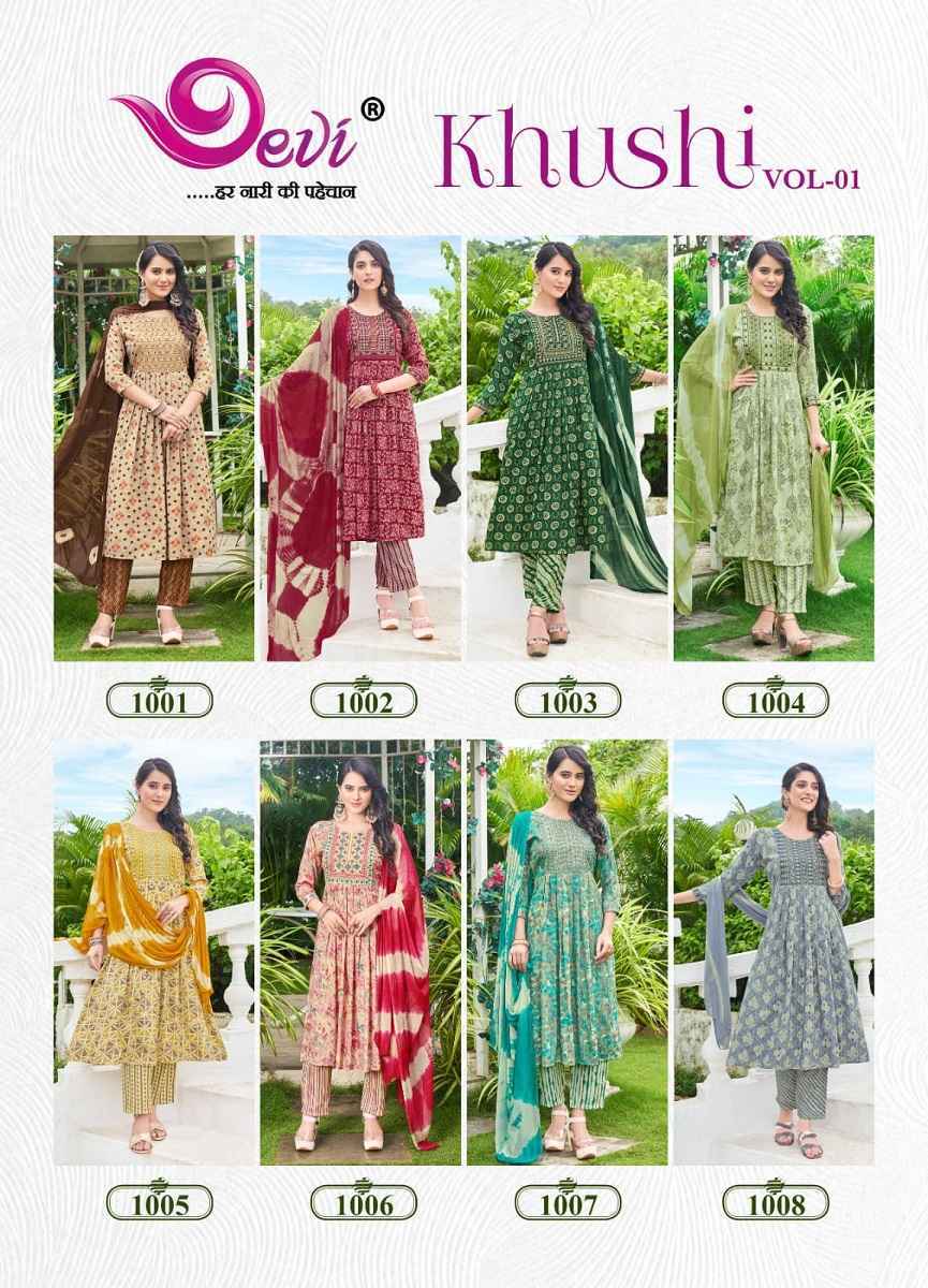 Devi Khushi Rayon Capsule Kurti Combo 8 pcs Catalogue