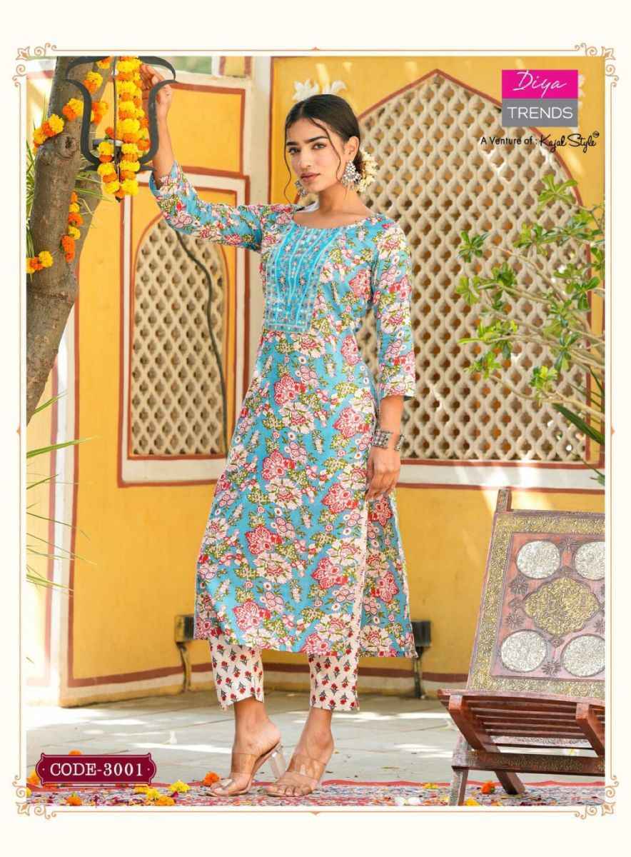 Diya Trends Cotton Candy Vol 3 Cotton Kurti With Pant 8 pcs Catalogue - Surat Wholesale Market