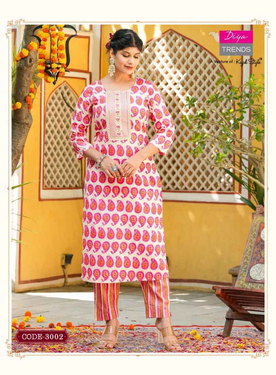 Diya Trends Cotton Candy Vol 3 Cotton Kurti With Pant 8 pcs Catalogue - Surat Wholesale Market