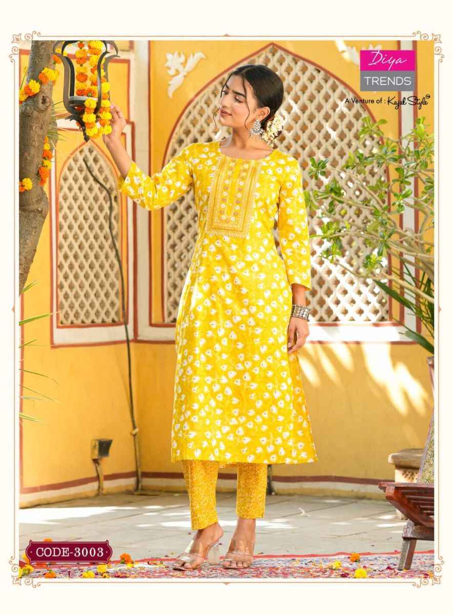 Diya Trends Cotton Candy Vol 3 Cotton Kurti With Pant 8 pcs Catalogue - Surat Wholesale Market