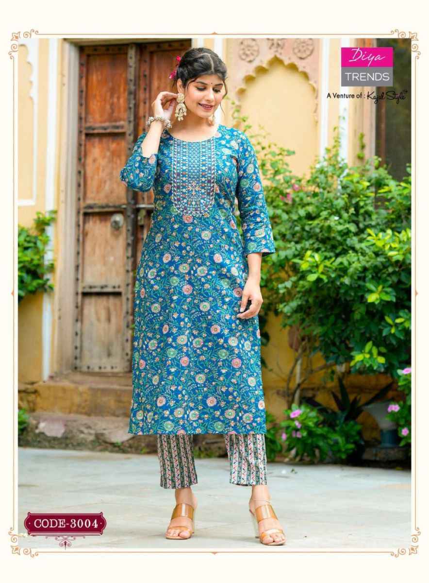 Diya Trends Cotton Candy Vol 3 Cotton Kurti With Pant 8 pcs Catalogue - Surat Wholesale Market