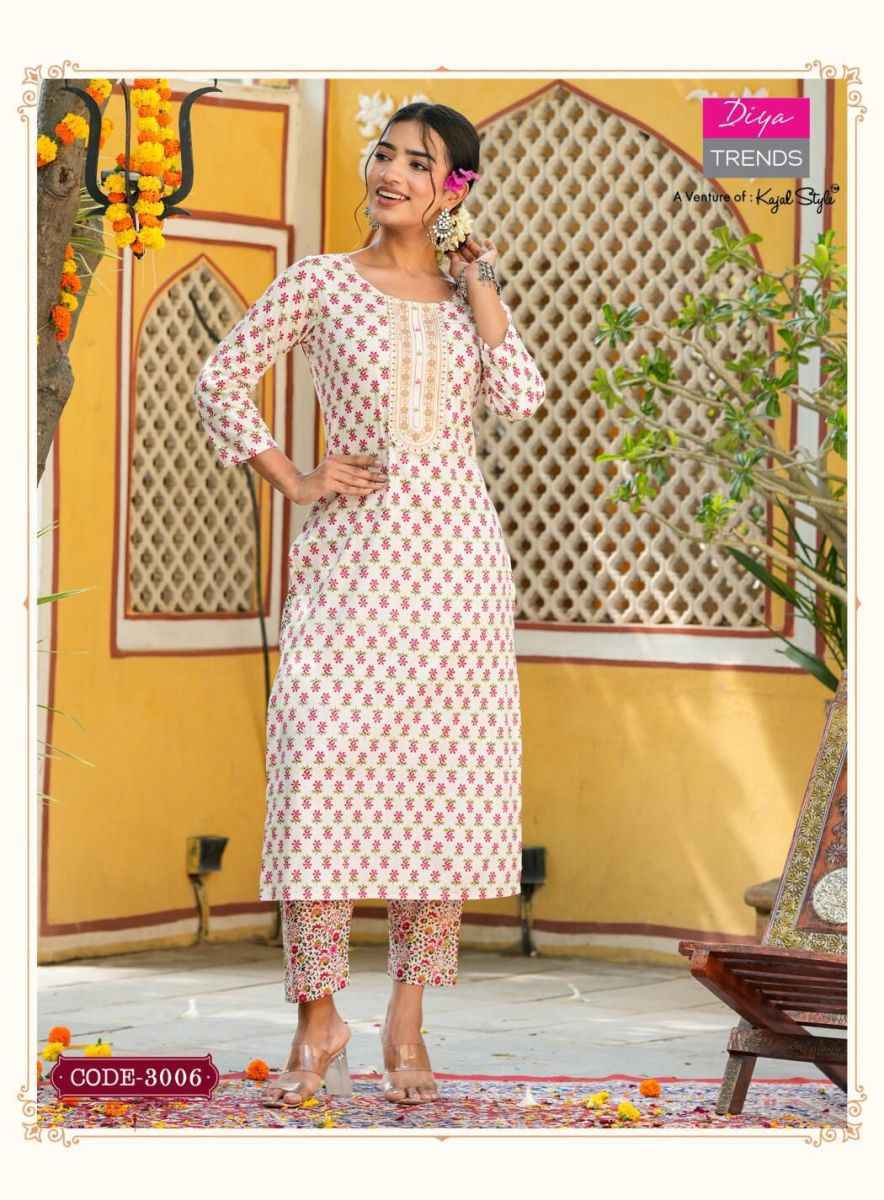 Diya Trends Cotton Candy Vol 3 Cotton Kurti With Pant 8 pcs Catalogue - Surat Wholesale Market