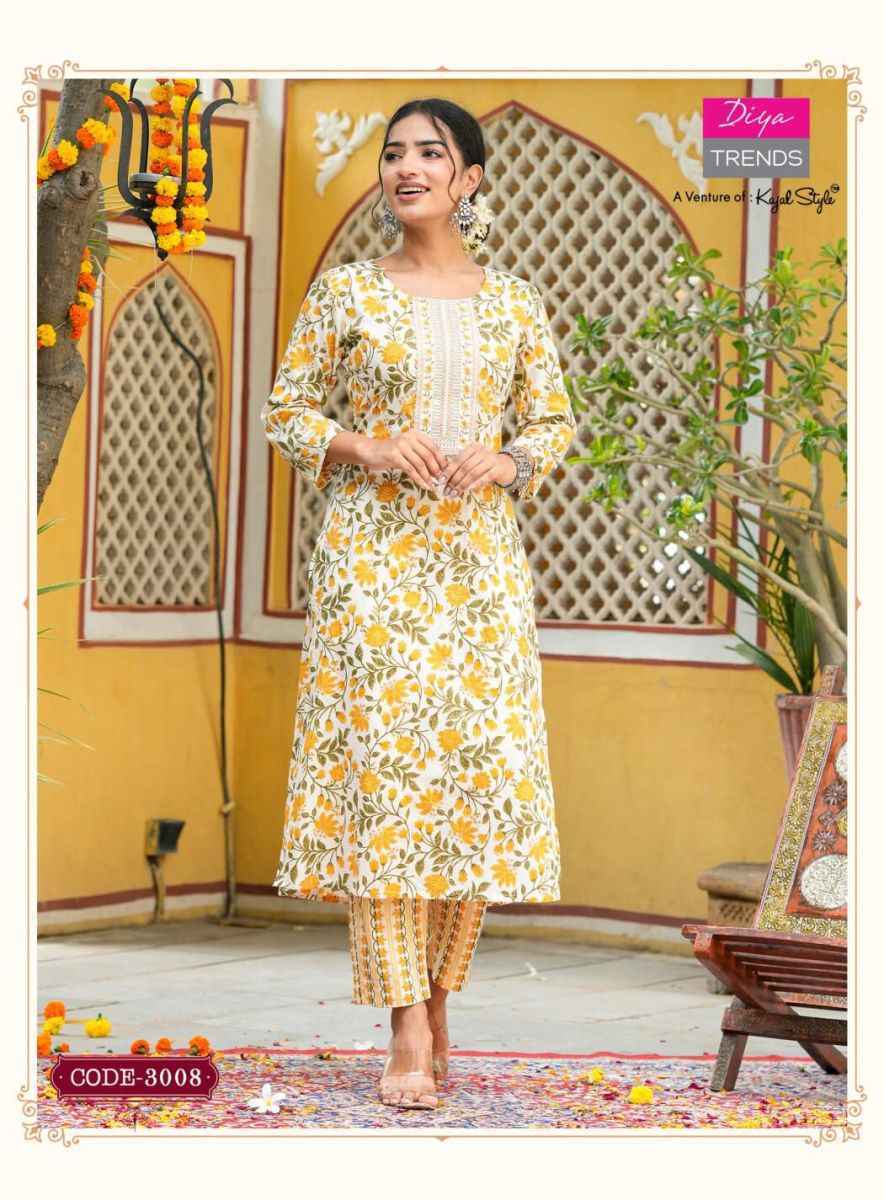 Diya Trends Cotton Candy Vol 3 Cotton Kurti With Pant 8 pcs Catalogue - Surat Wholesale Market
