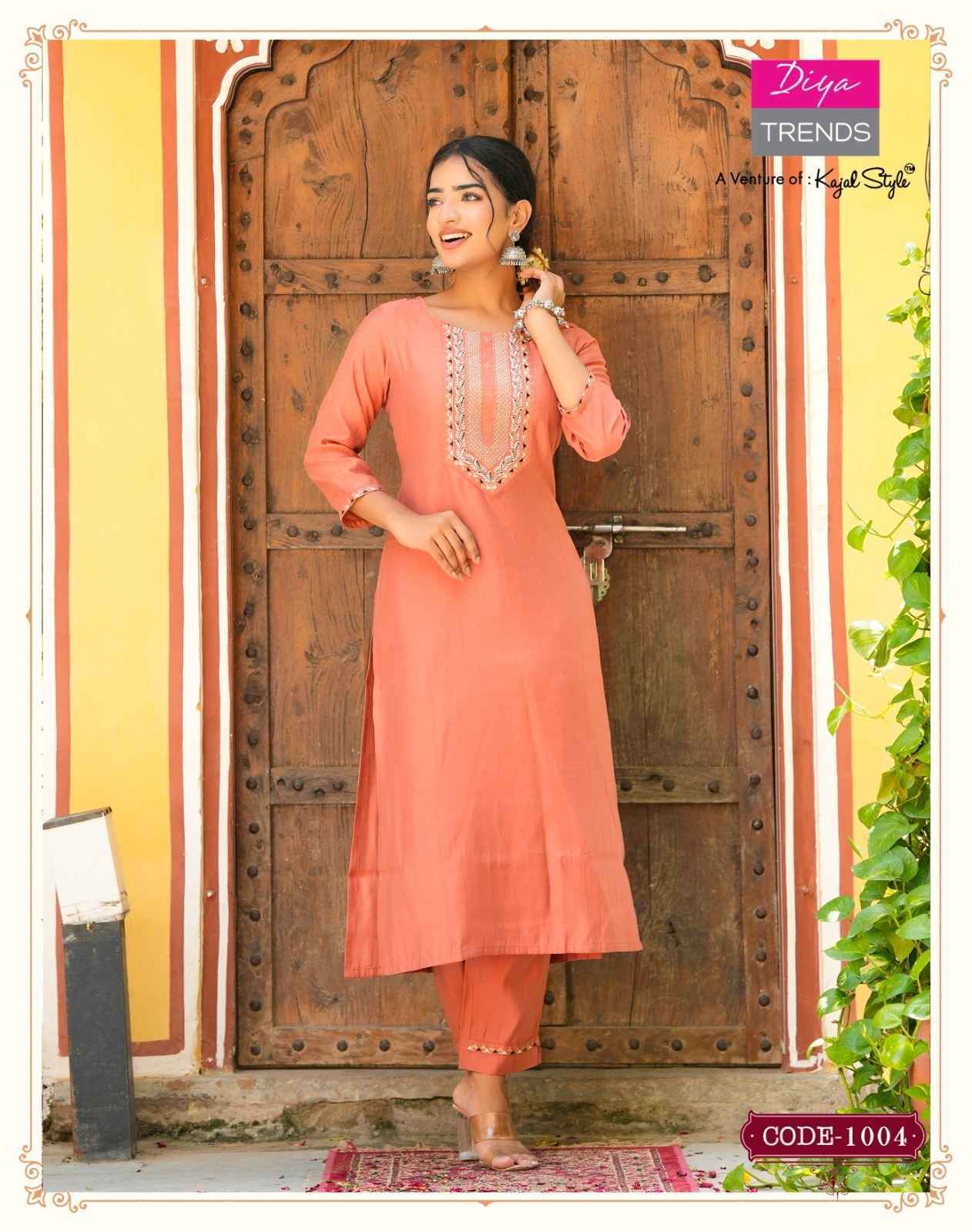 Diya Trends Satrangi Muslin Kurti Combo 10 pcs Catalogue - Surat Wholesale Market