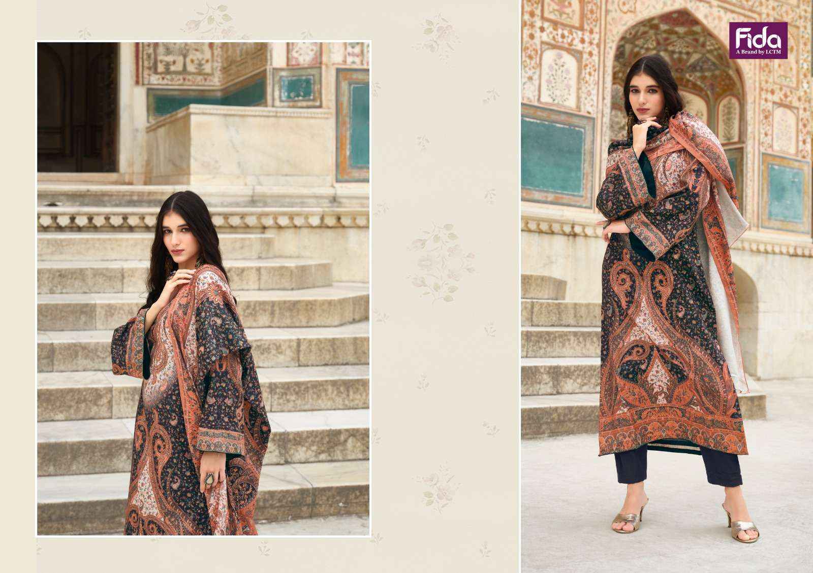 Fida Aakrash Wool Dress Material 6 pcs Catalogue