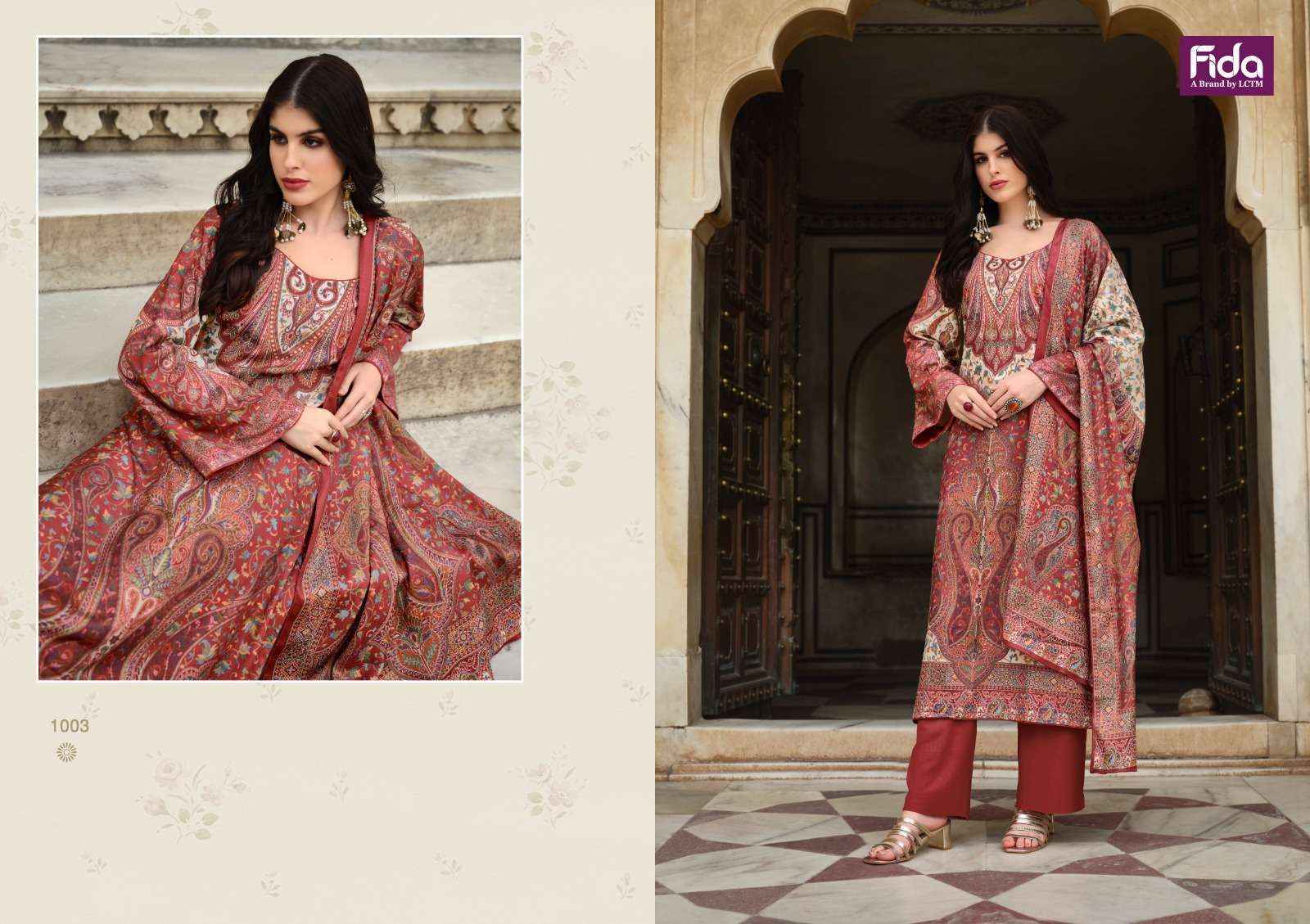 Fida Aakrash Wool Dress Material 6 pcs Catalogue