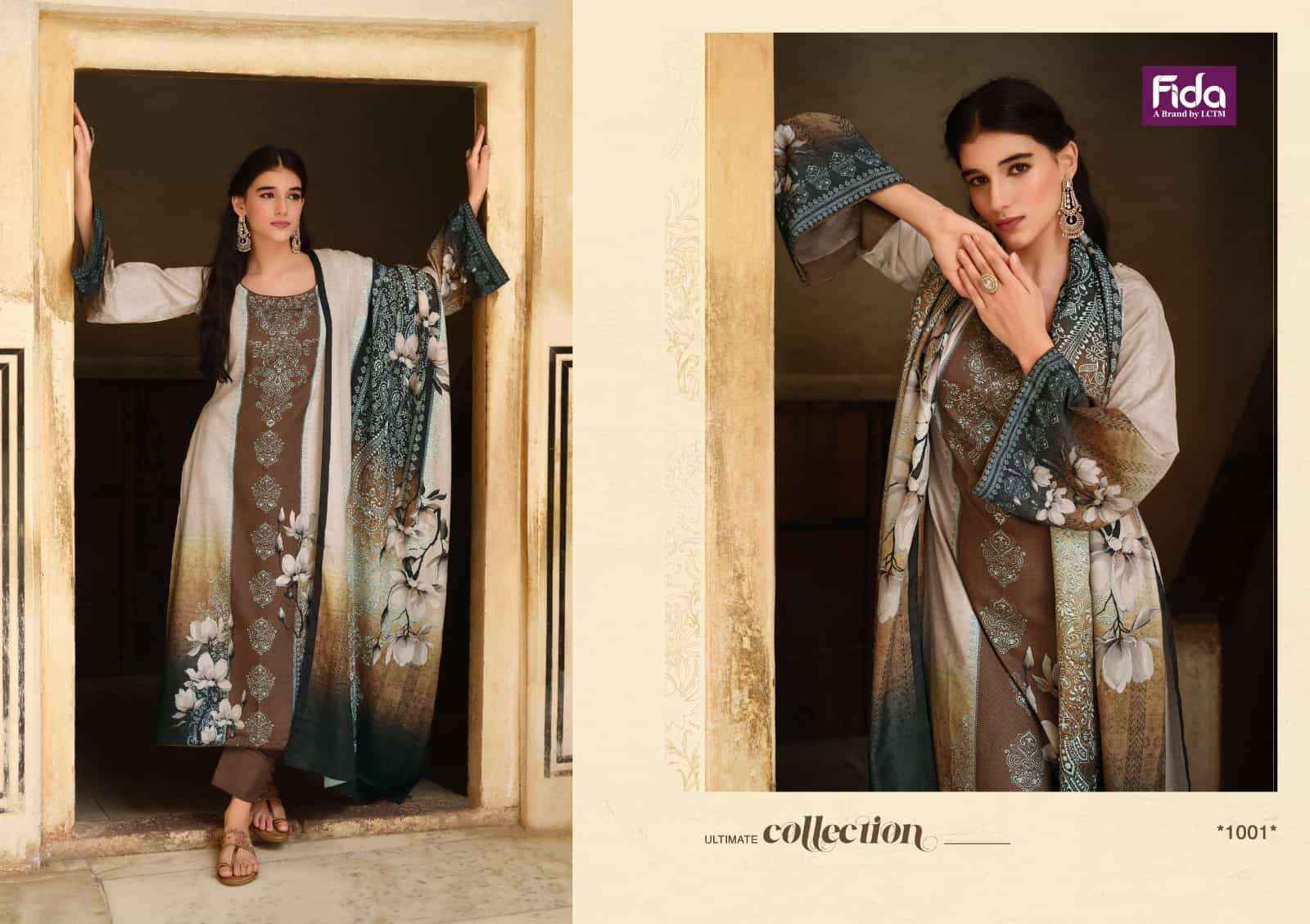 Fida Nalika Pashmina Dress Material 6 pcs Catalogue - Surat Wholesale Market