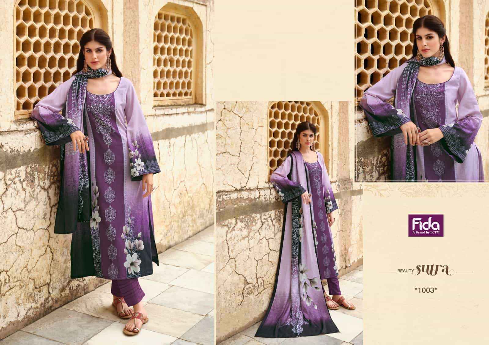 Fida Nalika Pashmina Dress Material 6 pcs Catalogue - Surat Wholesale Market