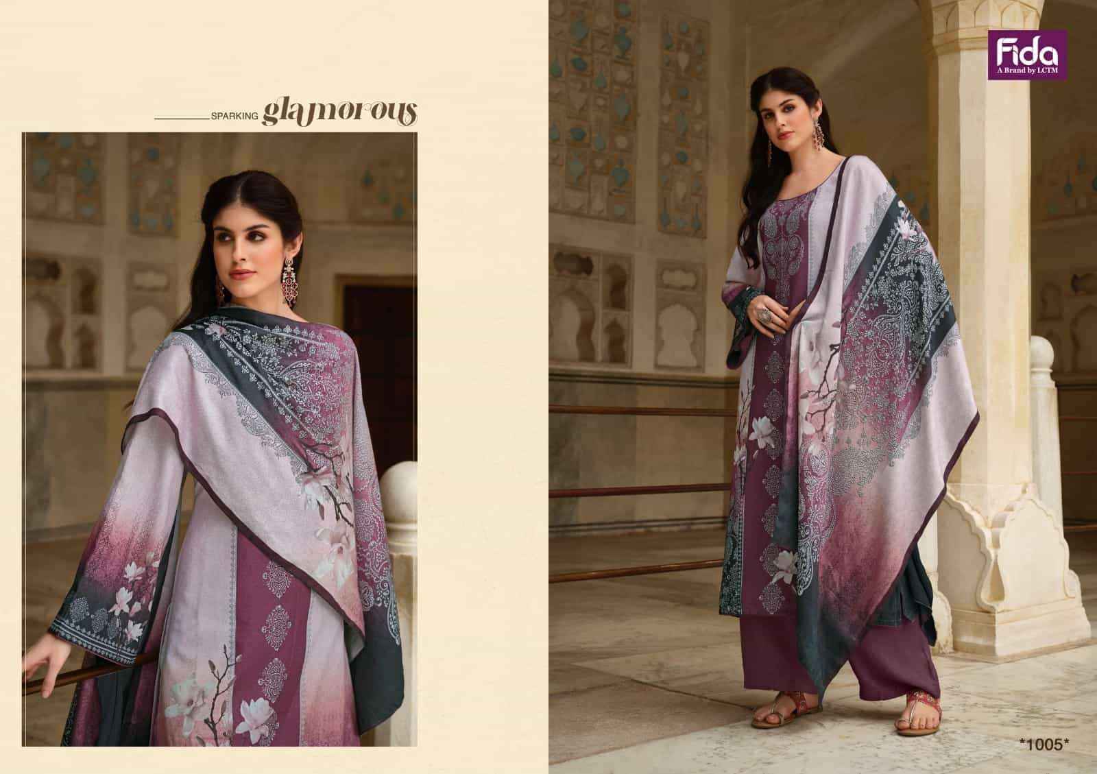 Fida Nalika Pashmina Dress Material 6 pcs Catalogue - Surat Wholesale Market