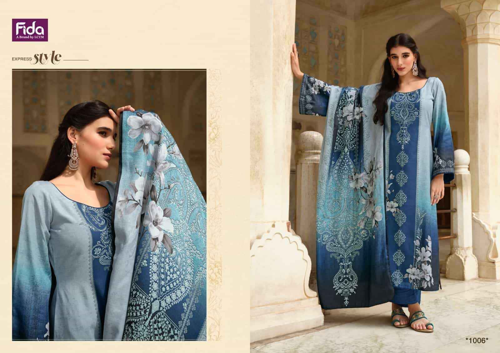 Fida Nalika Pashmina Dress Material 6 pcs Catalogue - Surat Wholesale Market