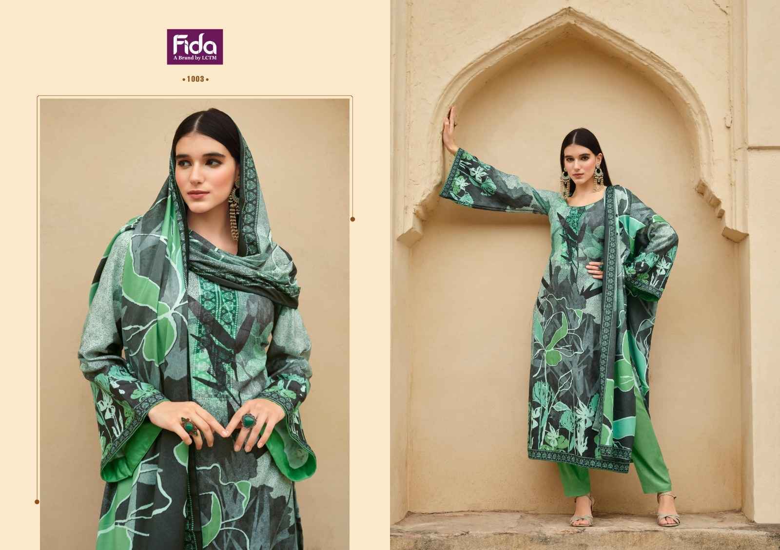 Fida Wave Pashmina Dress Material 6 pcs Catalogue