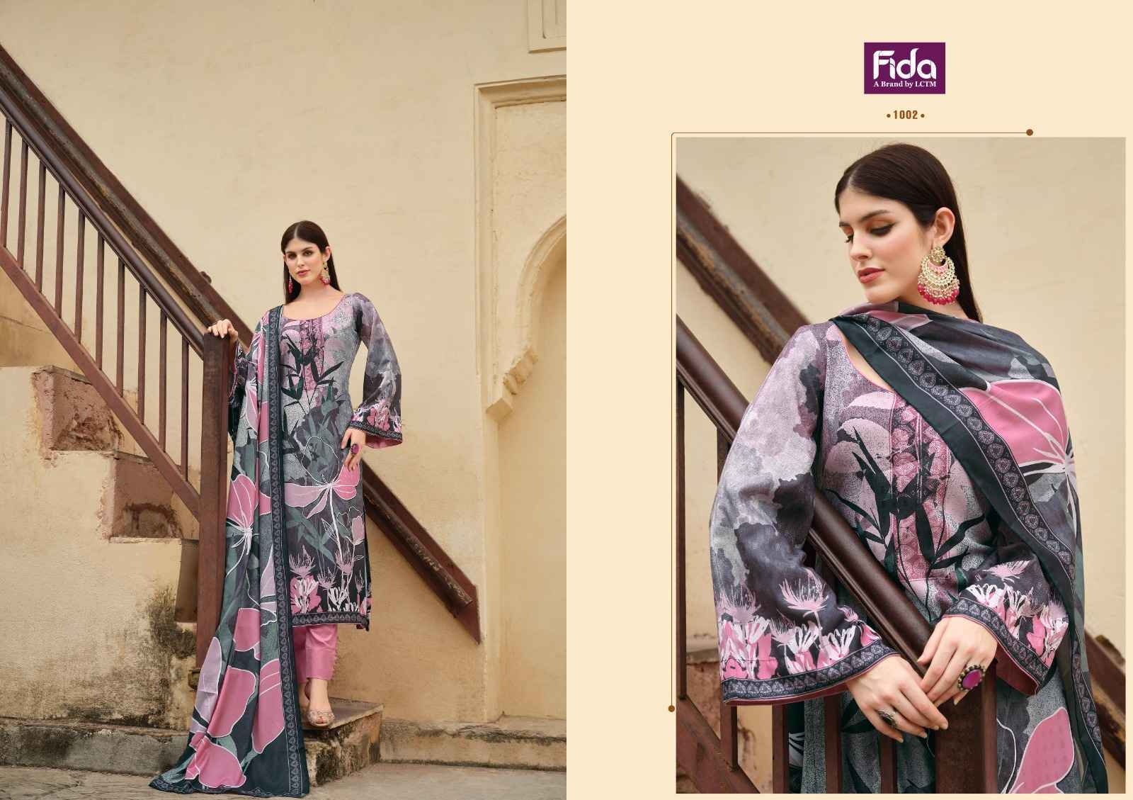 Fida Wave Pashmina Dress Material 6 pcs Catalogue
