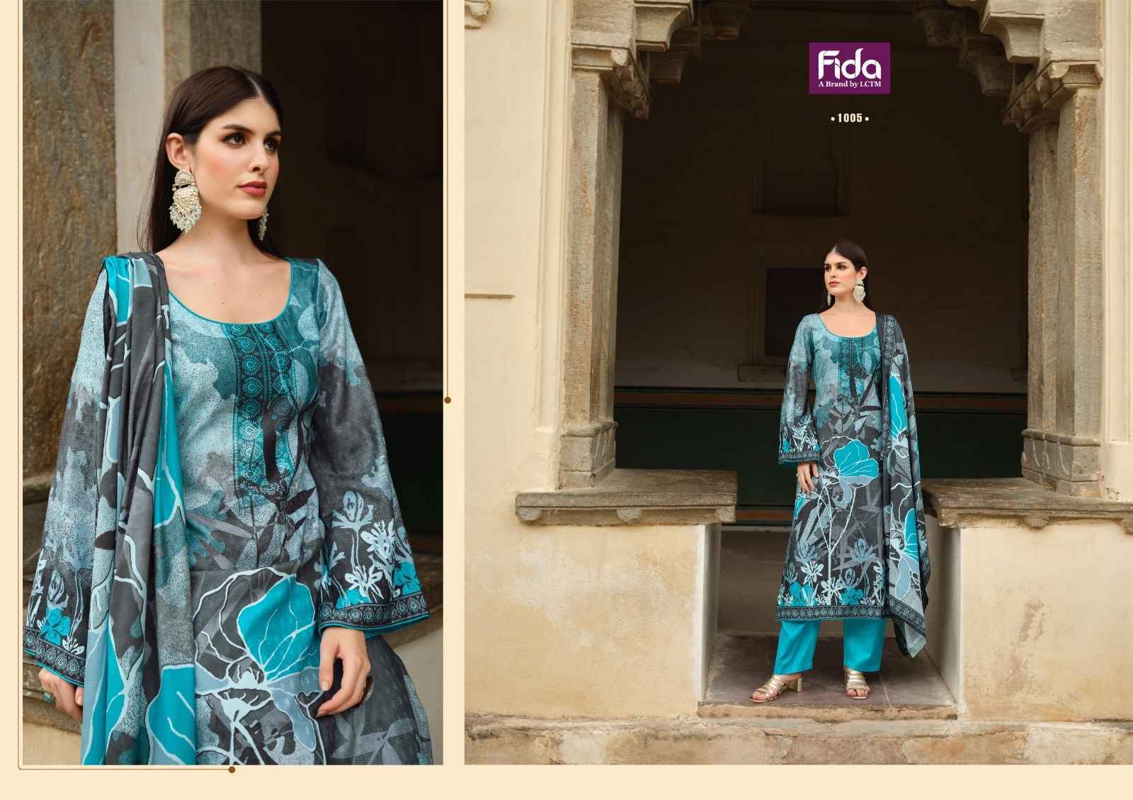 Fida Wave Pashmina Dress Material 6 pcs Catalogue