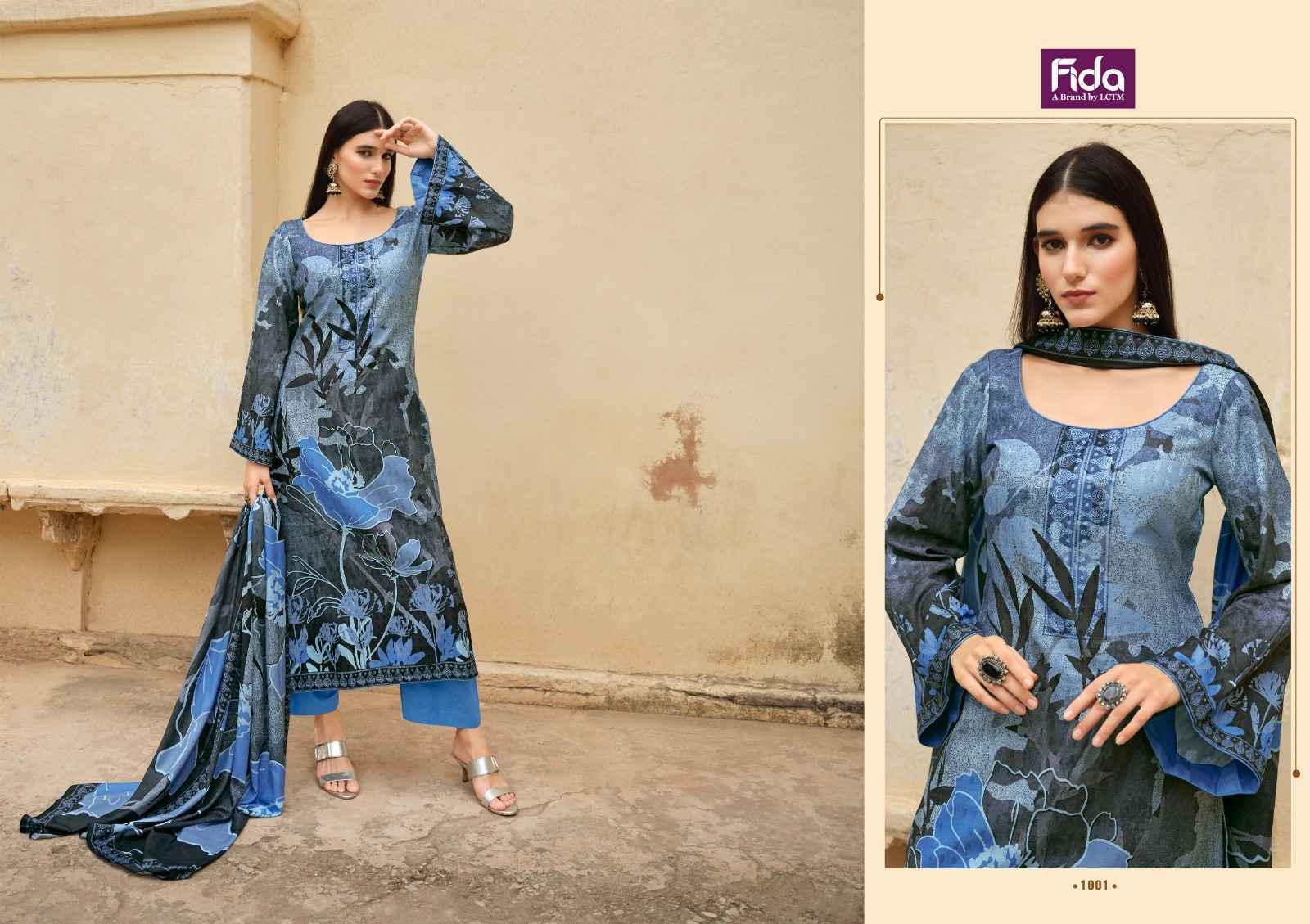 Fida Wave Pashmina Dress Material 6 pcs Catalogue