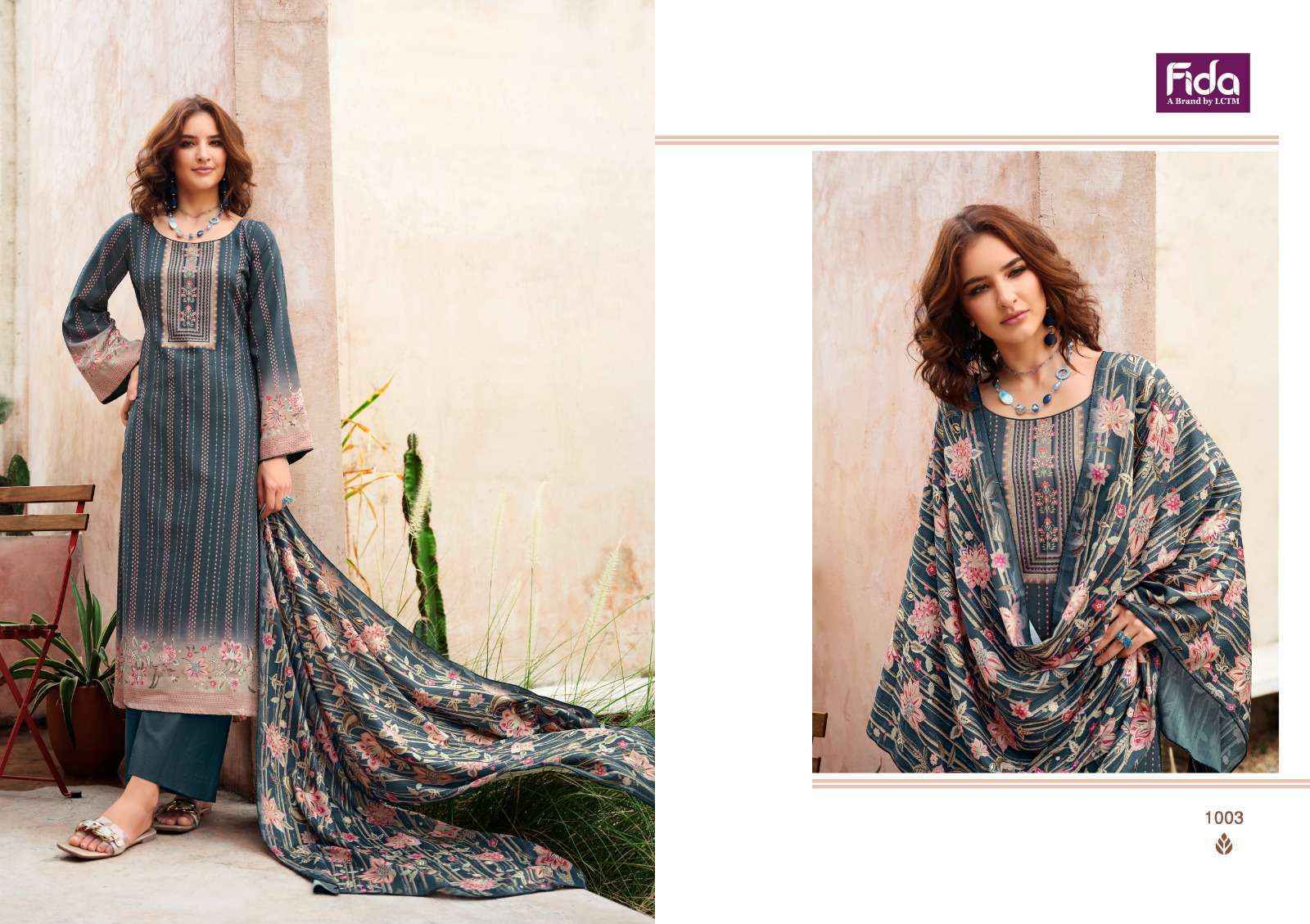 Fida Zeal Pashmina Dress Material 6 pcs Catalogue - Surat Wholesale Market