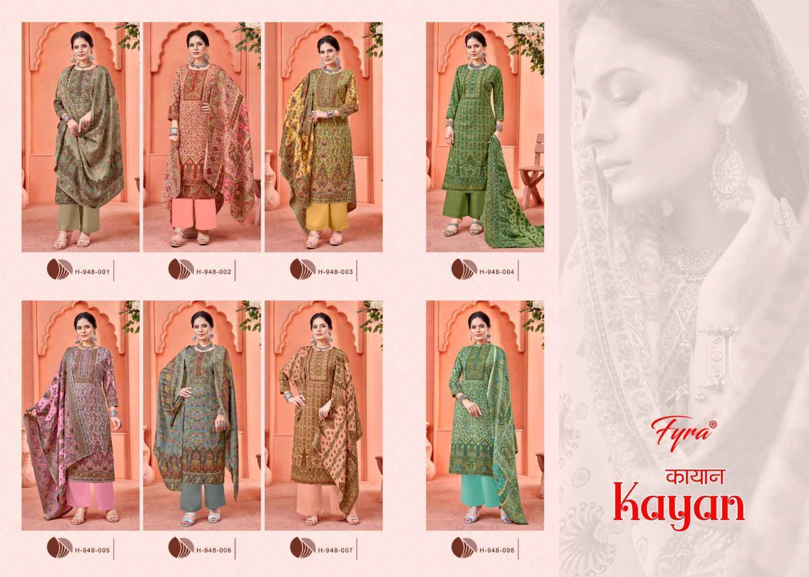 Fyra Kayan Pashmina Dress Material - Surat Wholesale Market