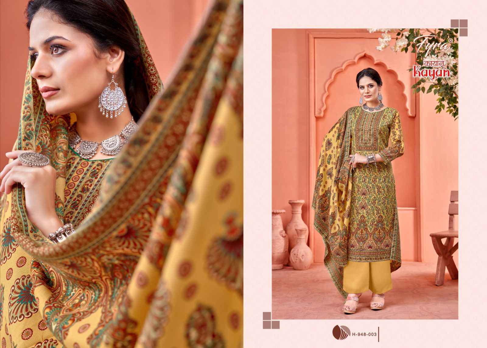 Fyra Kayan Pashmina Dress Material - Surat Wholesale Market