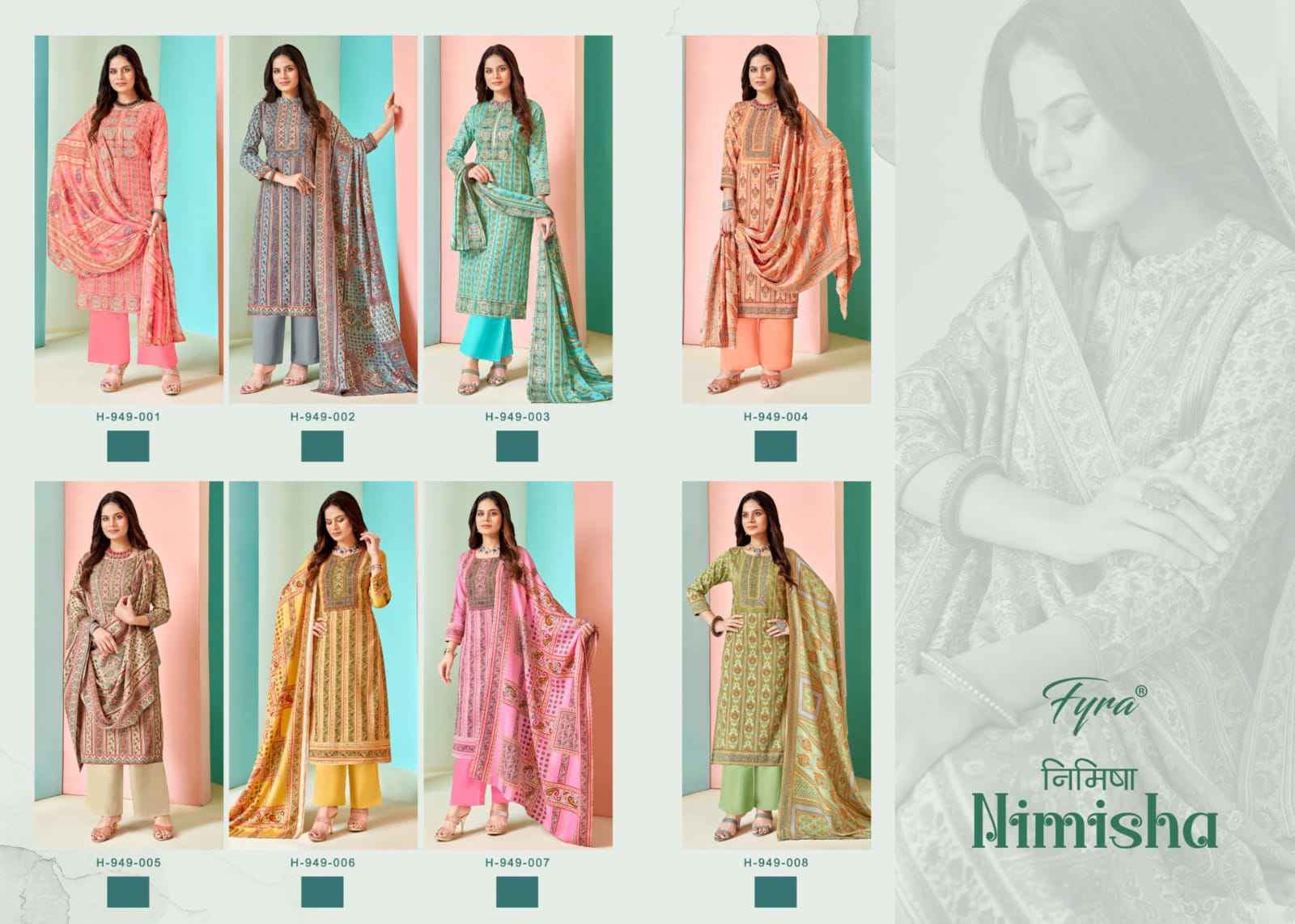 Fyra Nimisha Pashmina Dress Material 8 pcs Catalogue - Surat Wholesale Market