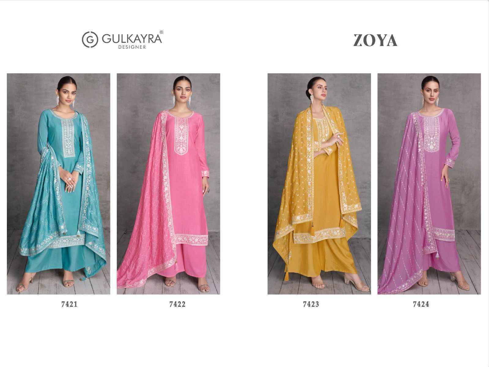 Gulkayra Zoya Silk Dress Material 4 pcs Catalogue - Surat Wholesale Market