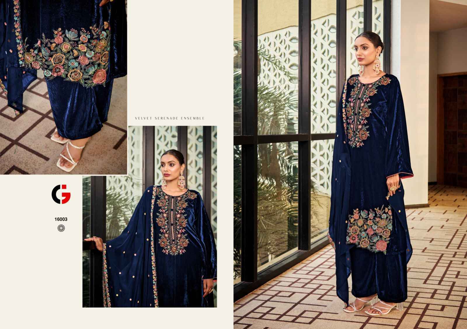 Gull Jee Ek Noor Velvet Dress Material 4 pcs Catalogue - Surat Wholesale Market
