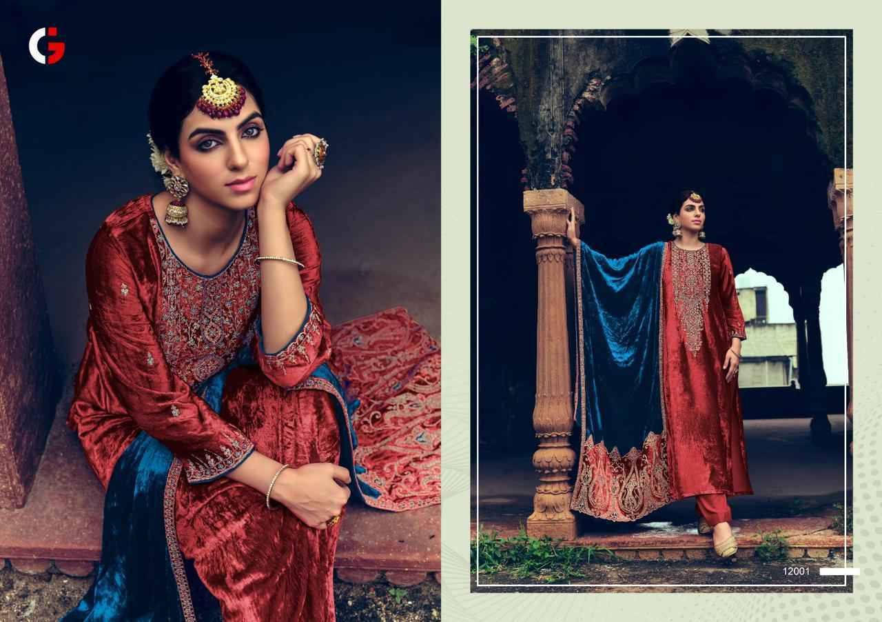 Gull Jee Shehnaaz Velvet Dress Material 6 pcs Catalogue - Surat Wholesale Market