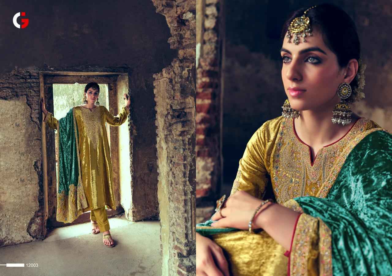 Gull Jee Shehnaaz Velvet Dress Material 6 pcs Catalogue - Surat Wholesale Market