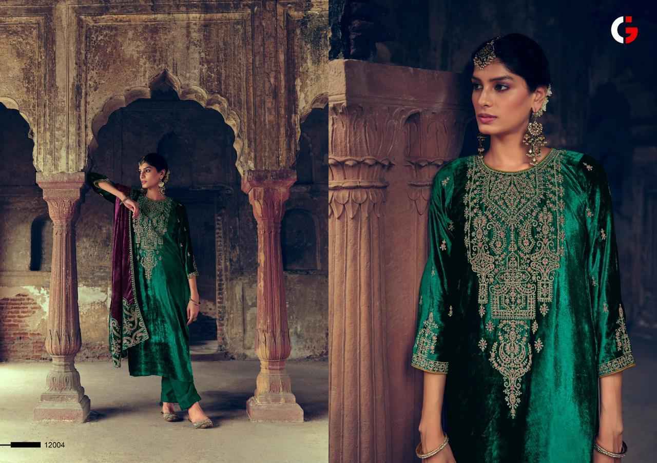 Gull Jee Shehnaaz Velvet Dress Material 6 pcs Catalogue - Surat Wholesale Market