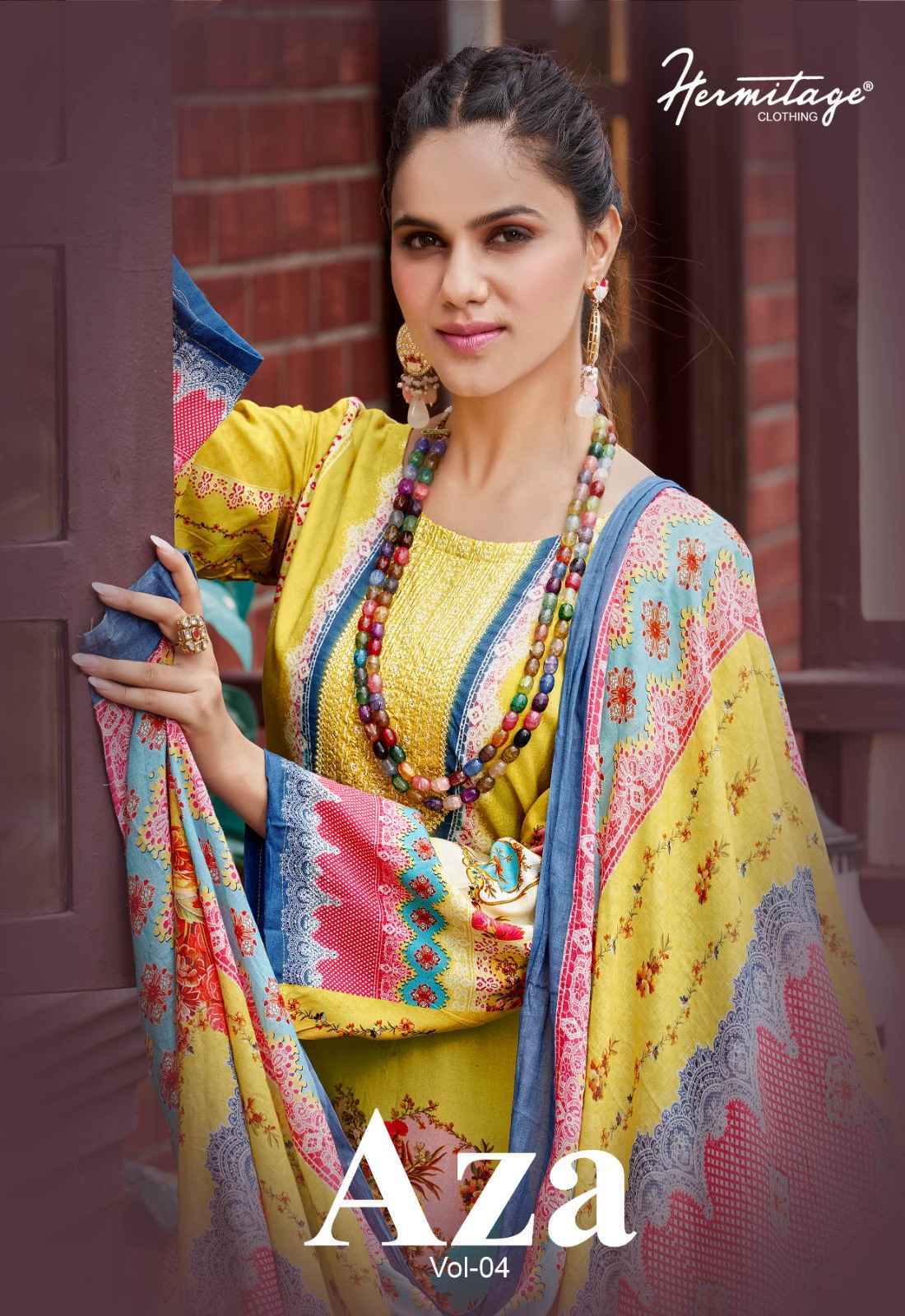 Hermitage Aza Vol 4 Cotton Dress Material 6 pcs Catalogue