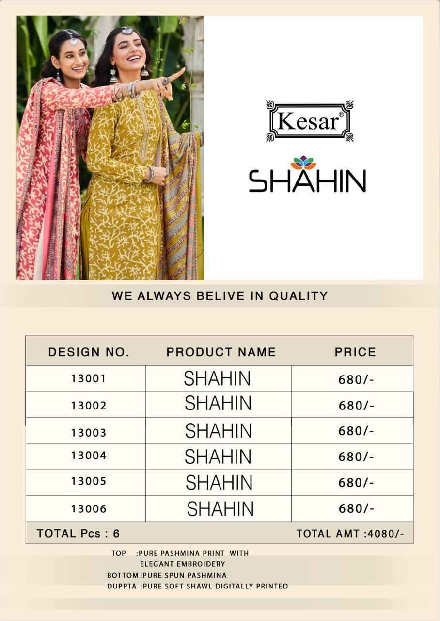 Kesar Shahin Pashmina Dress Material 6 pcs Catalogue - surat wholesale market