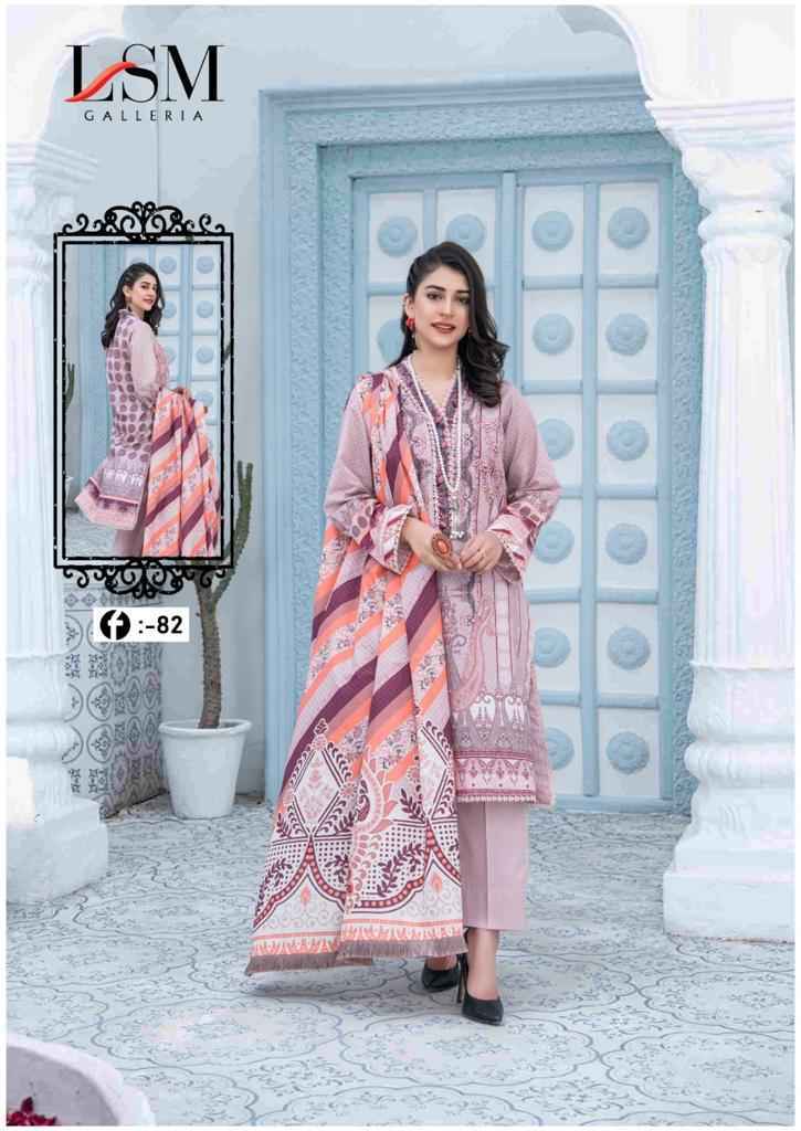 Lsm Galleria Firdous Queen Lawn Vol 8 Lawn Cotton Dress Material 6 pcs Catalogue  - Surat Wholesale Market