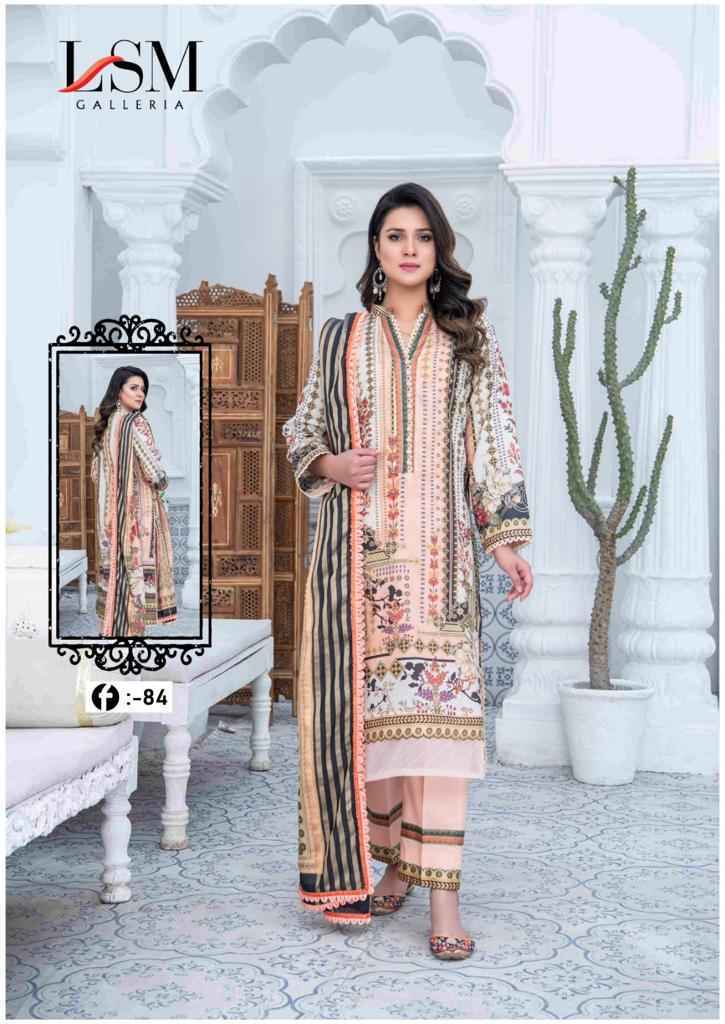 Lsm Galleria Firdous Queen Lawn Vol 8 Lawn Cotton Dress Material 6 pcs Catalogue  - Surat Wholesale Market