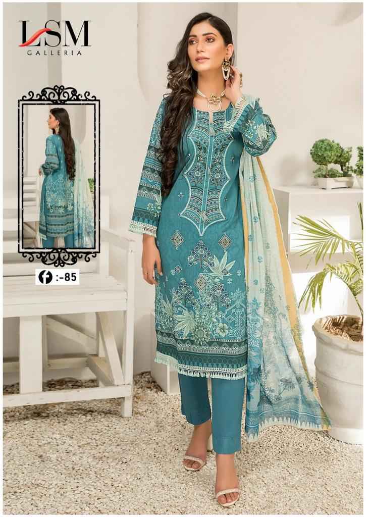Lsm Galleria Firdous Queen Lawn Vol 8 Lawn Cotton Dress Material 6 pcs Catalogue  - Surat Wholesale Market