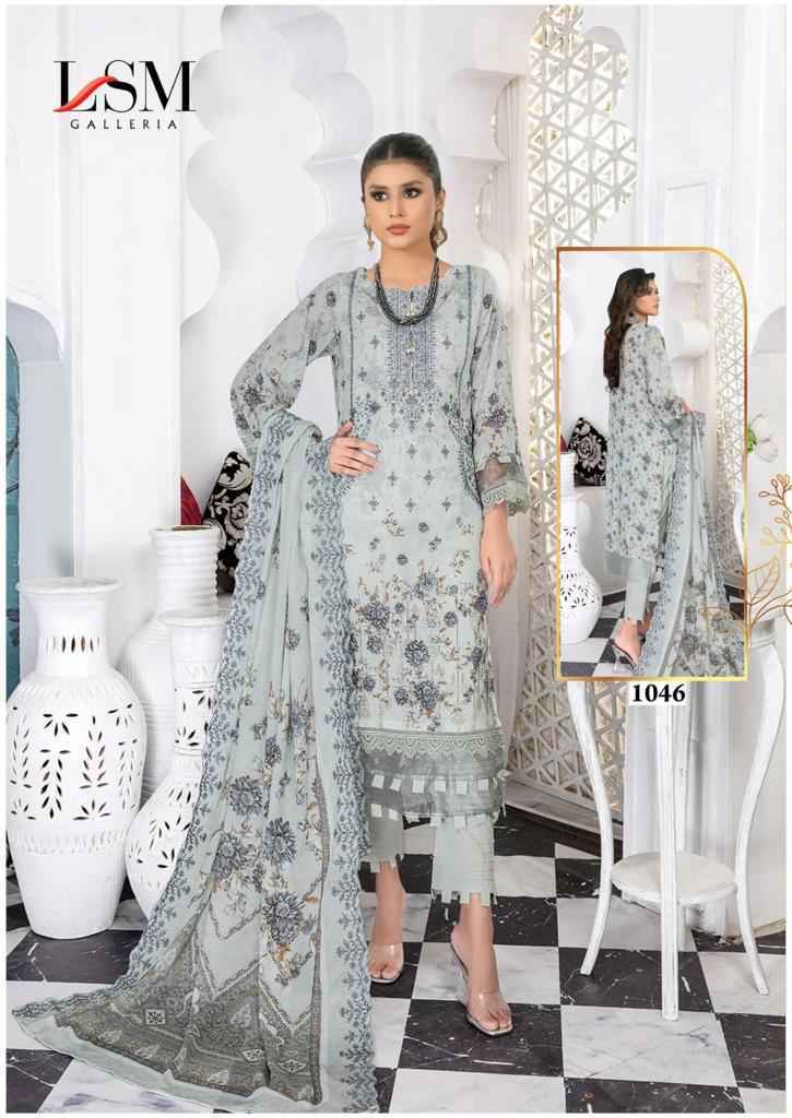 LSM Galleria Parian Dream Vol 5 Lawn Cotton Dress Material 6 pcs Catalogue - surat wholesale market