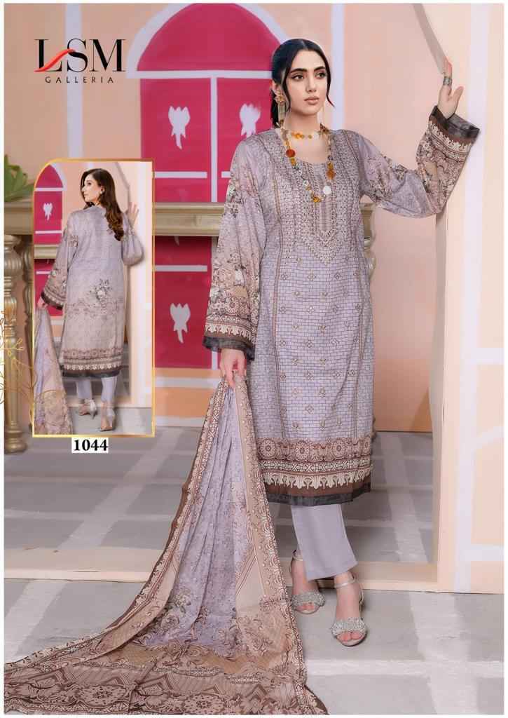LSM Galleria Parian Dream Vol 5 Lawn Cotton Dress Material 6 pcs Catalogue - surat wholesale market