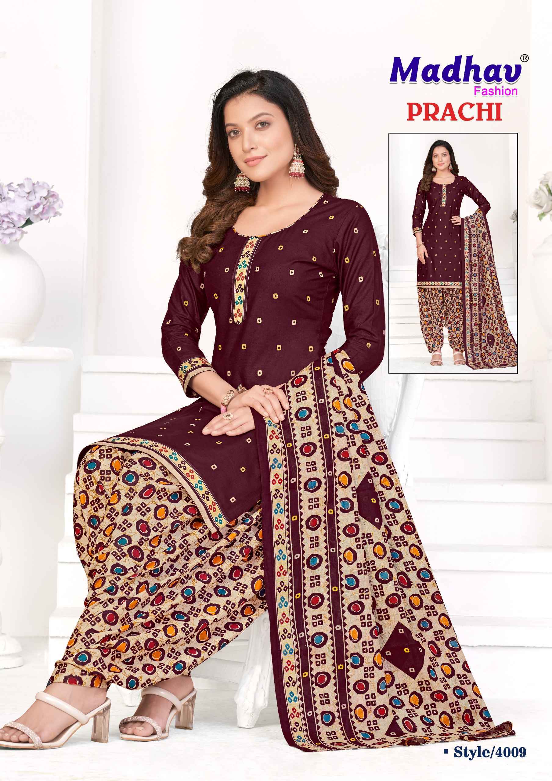 Madhav Fashion Prachi Vol 4 Cotton Dress Material 10 pcs Set