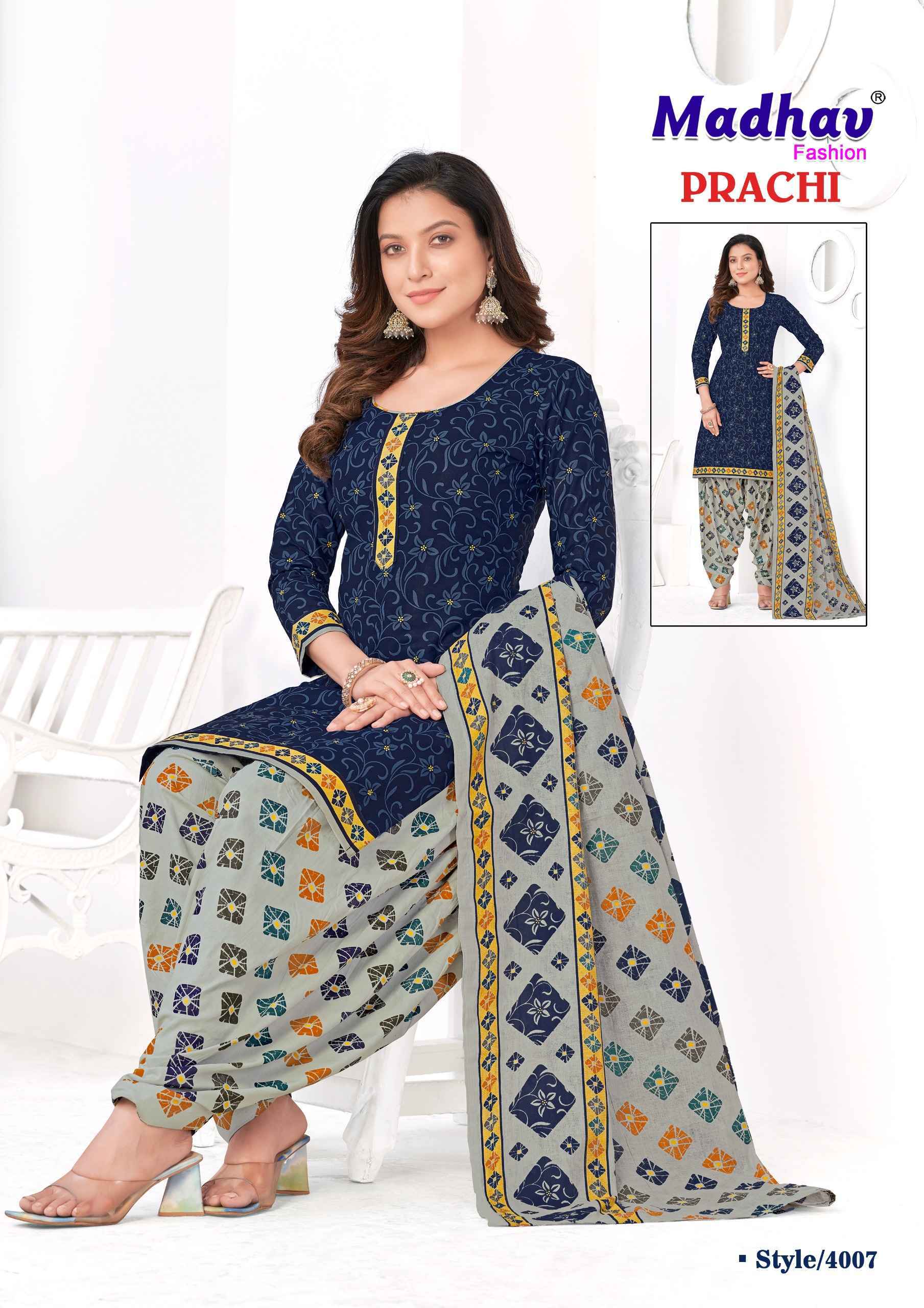 Madhav Fashion Prachi Vol 4 Cotton Dress Material 10 pcs Set