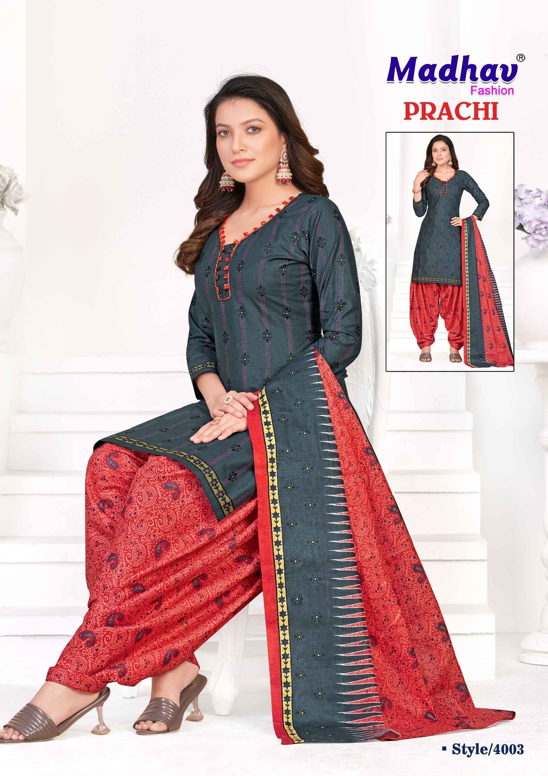 Madhav Fashion Prachi Vol 4 Cotton Dress Material 10 pcs Set