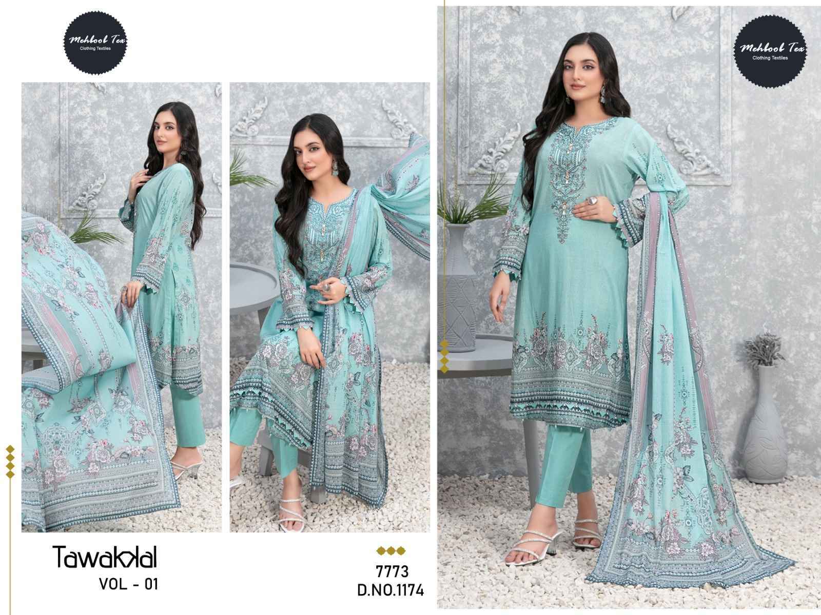 Mehboob Tex Tawakkal Vol 1 Cotton Dress Material 4 pcs Catalogue - Cotton Dupatta
