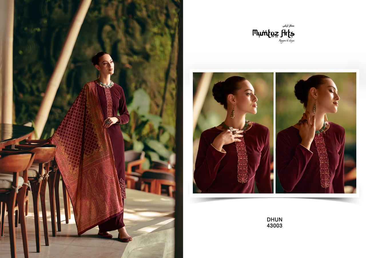 Mumtaz Arts Dhun Velvet Dress Material 5 pcs Catalogue - Surat Wholesale Market