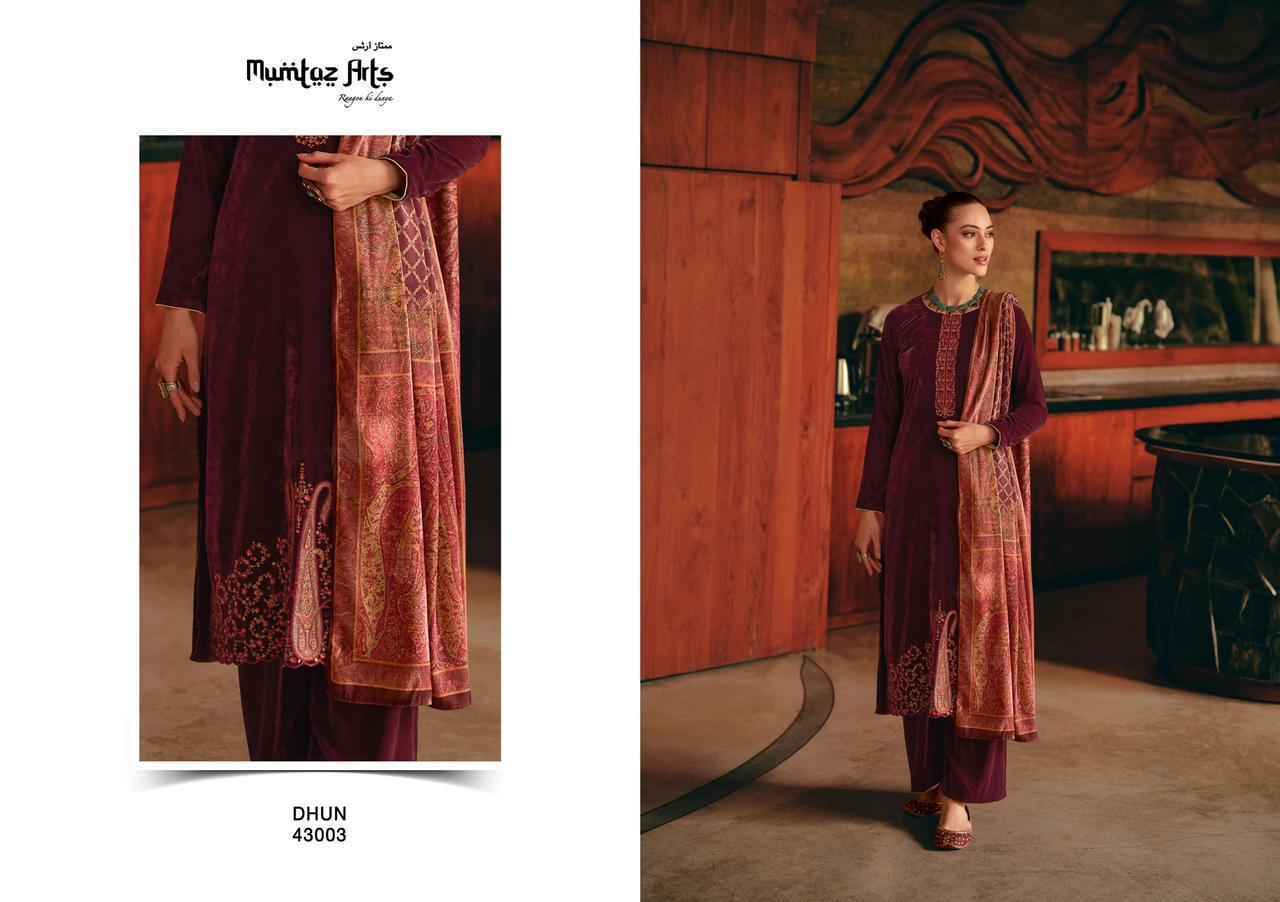 Mumtaz Arts Dhun Velvet Dress Material 5 pcs Catalogue - Surat Wholesale Market