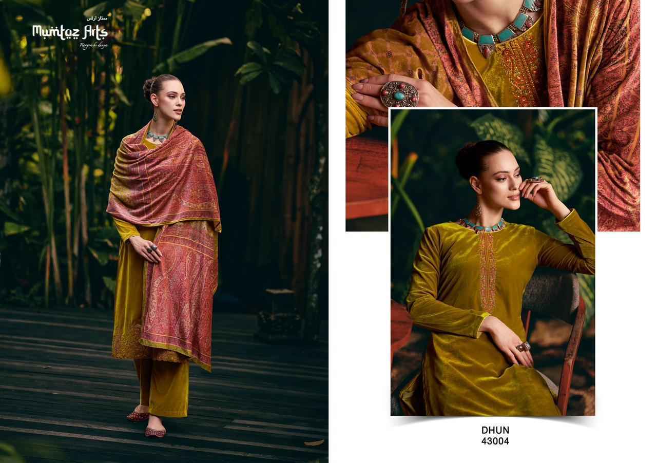 Mumtaz Arts Dhun Velvet Dress Material 5 pcs Catalogue - Surat Wholesale Market