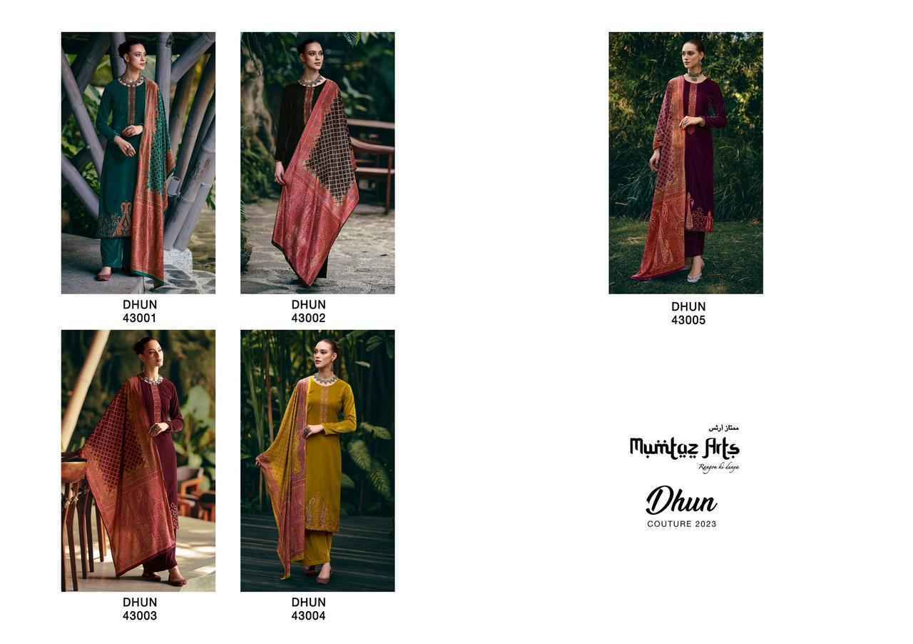 Mumtaz Arts Dhun Velvet Dress Material 5 pcs Catalogue - Surat Wholesale Market