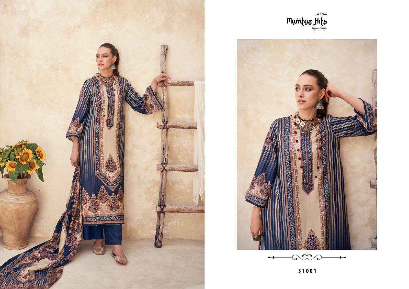 Mumtaz Arts Gulzar Pashmina Dress Material 6 pcs Catalogue - surat wholesale market